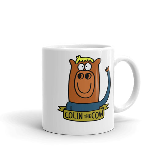 Colin Waving - White glossy mug